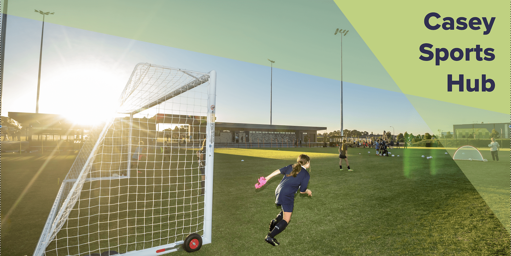 Playing soccer in sunshine