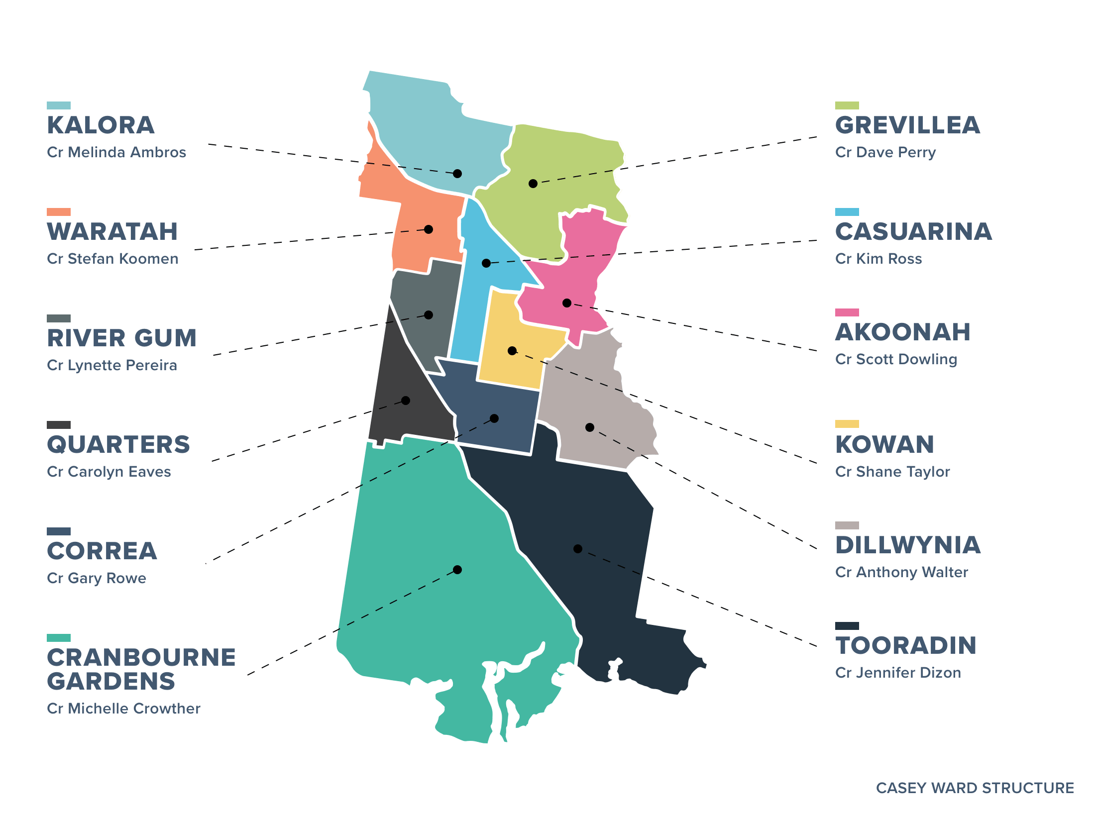 Casey map and ward boundaries