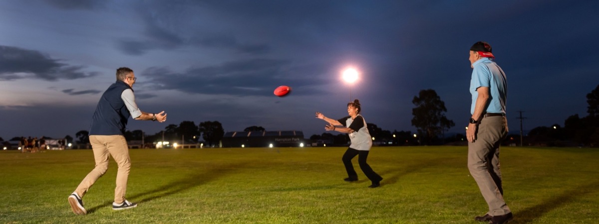 Playing Cairns Road Reserve