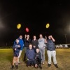 Group of people celebrating the new lighting on Pearcedale Recreation Reserve 