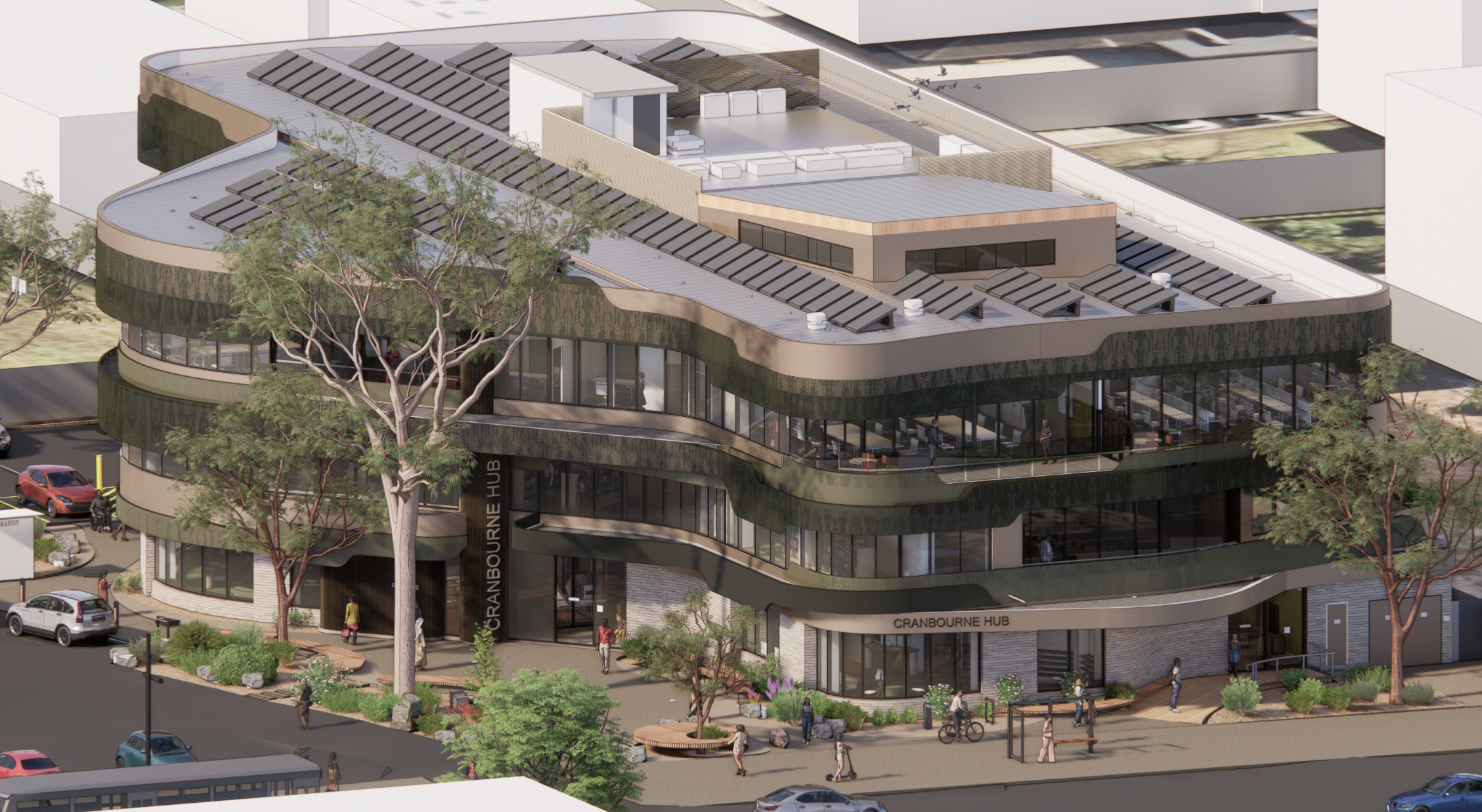 Render of Cranbourne Hub