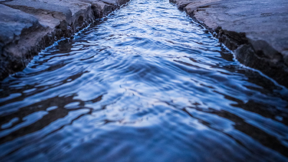 water in drains